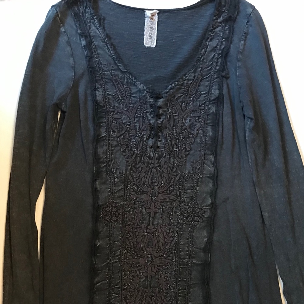 Navy free people long sleeve